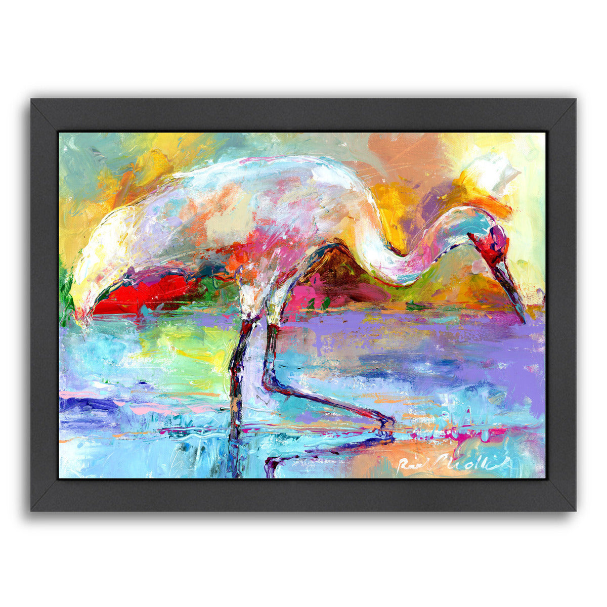 Crane by Richard Wallich Framed Print - Americanflat