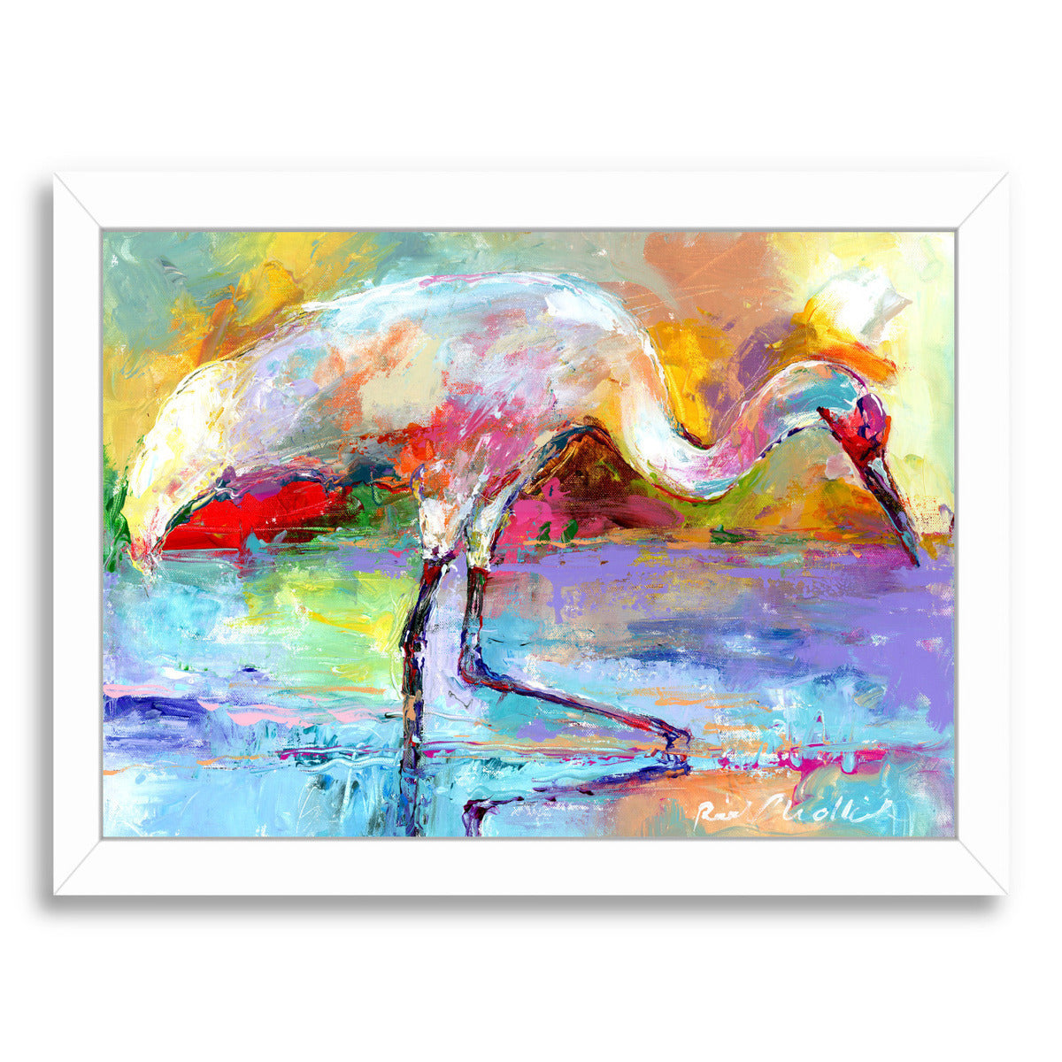 Crane by Richard Wallich Framed Print - Americanflat