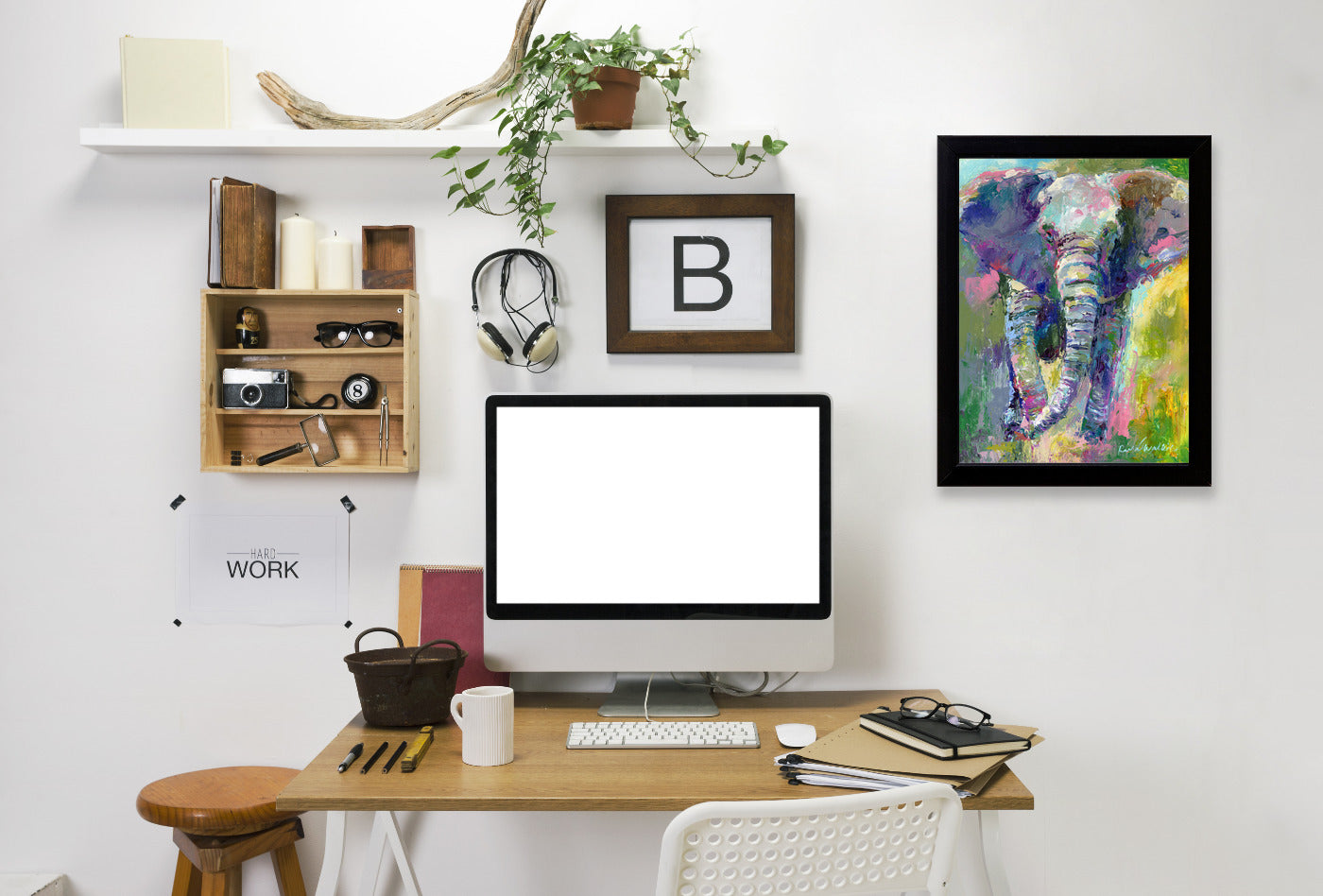 Elephant1 by Richard Wallich Framed Print - Americanflat