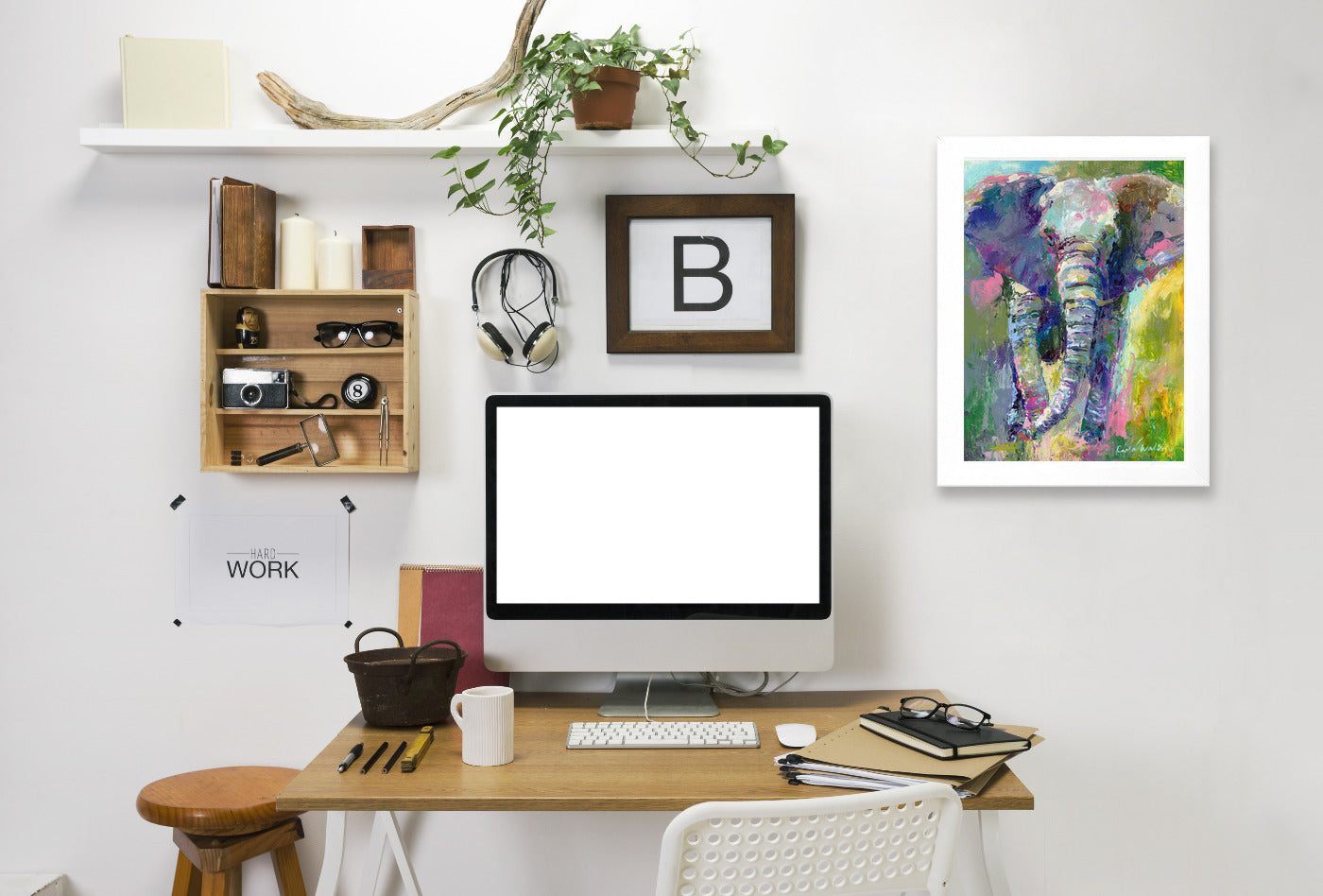 Elephant1 by Richard Wallich Framed Print - Americanflat