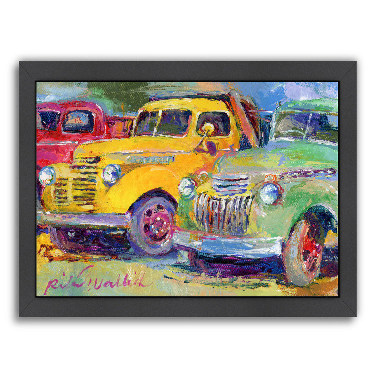 Trucks  by Richard Wallich Framed Print - Americanflat