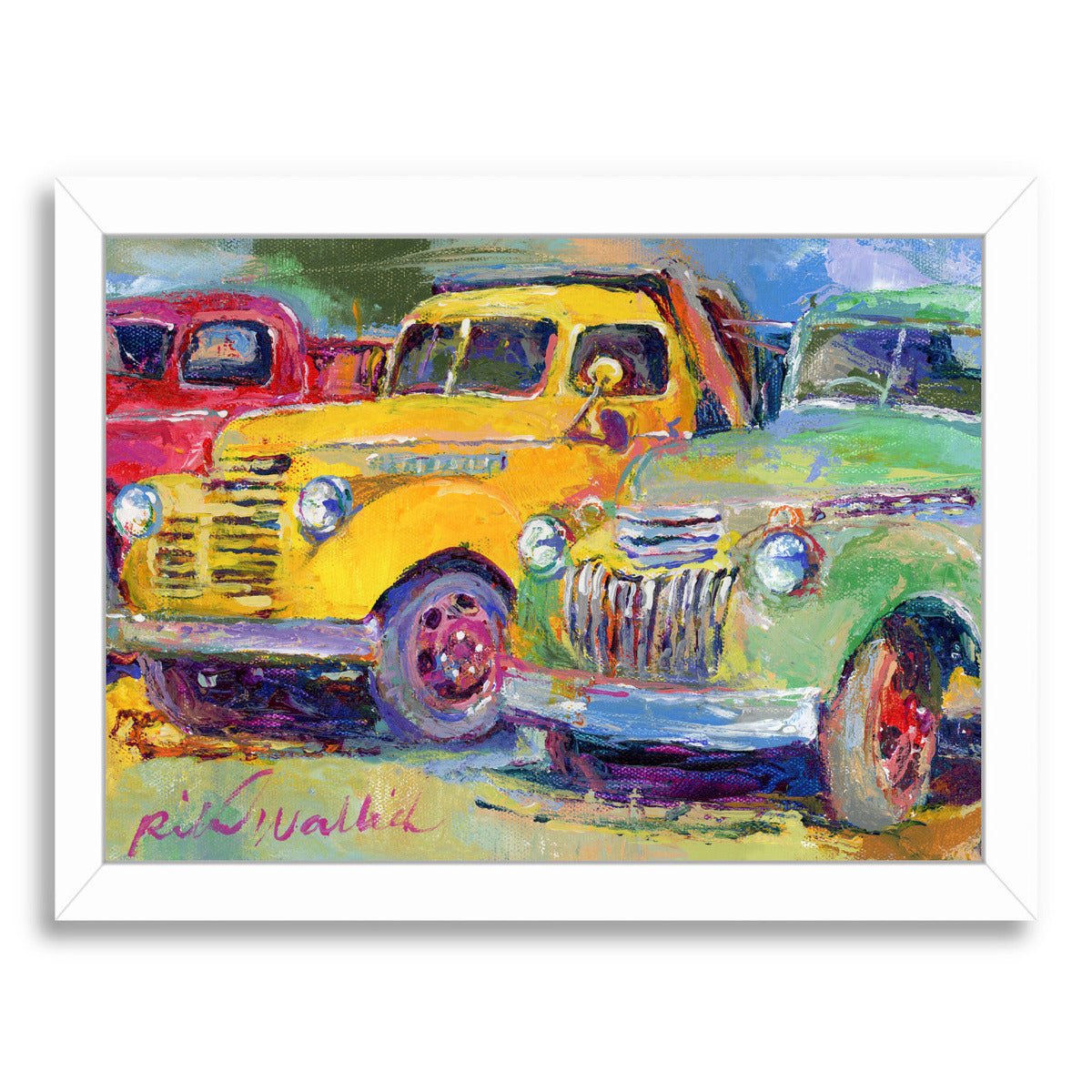 Trucks  by Richard Wallich Framed Print - Americanflat