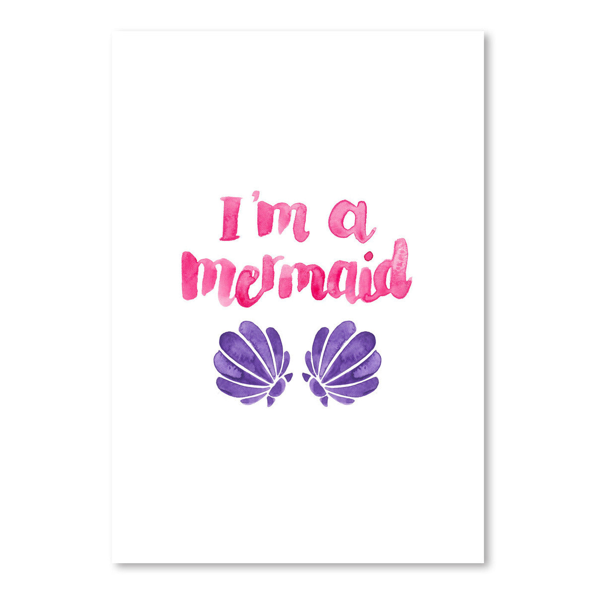 I'm A Mermaid Clam Shells by Elena O'Neill Art Print - Art Print - Americanflat