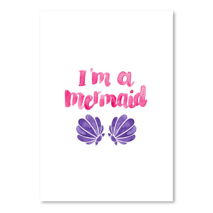 I'm A Mermaid Clam Shells by Elena O'Neill Art Print - Art Print - Americanflat