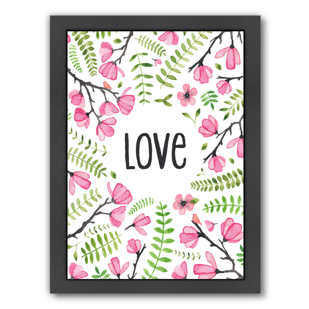 Love Floral by Elena O'Neill Framed Print - Americanflat