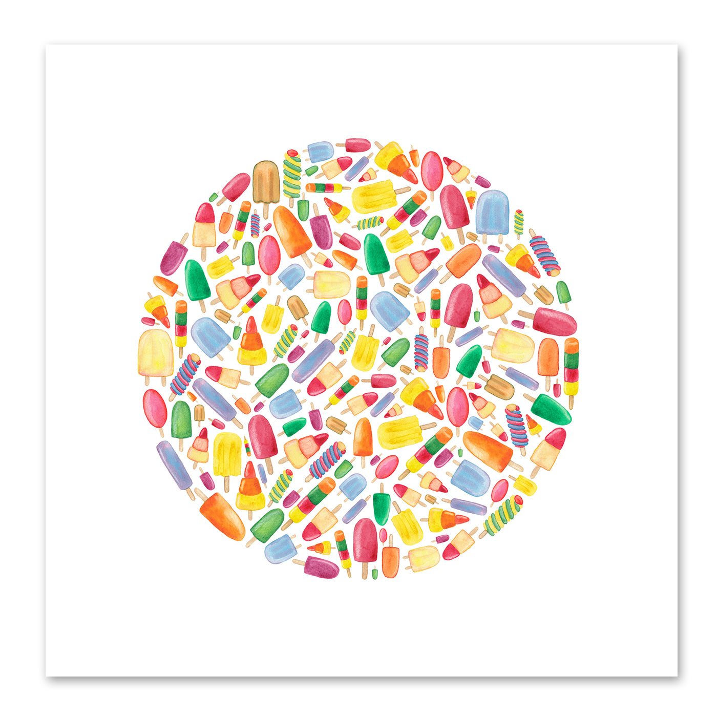 Ice Lolly Circle by Elena O'Neill Art Print - Art Print - Americanflat