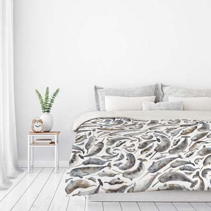 Narwhals by Elena O'Neill Duvet Cover - Americanflat