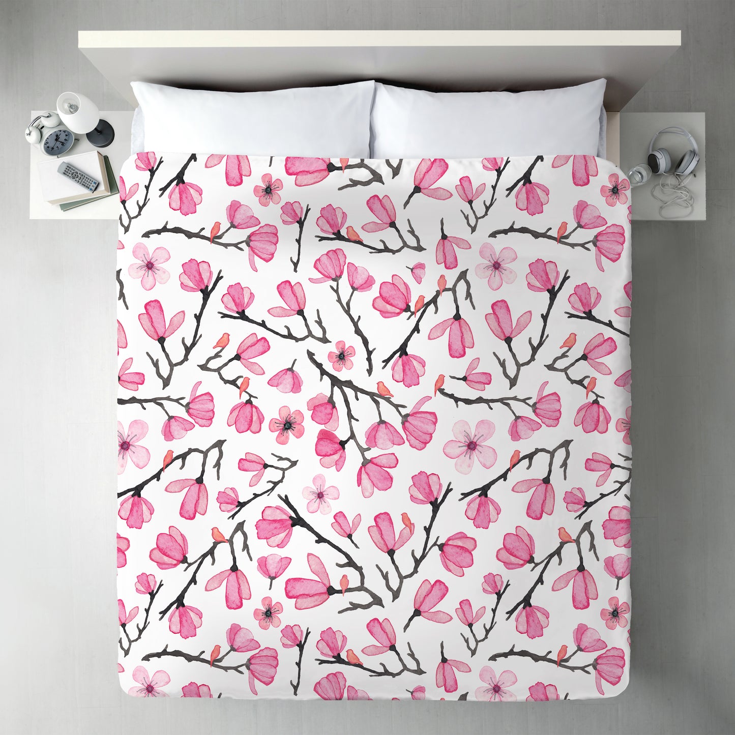 Pink Cherry Blossom by Elena O'Neill Duvet Cover - Americanflat