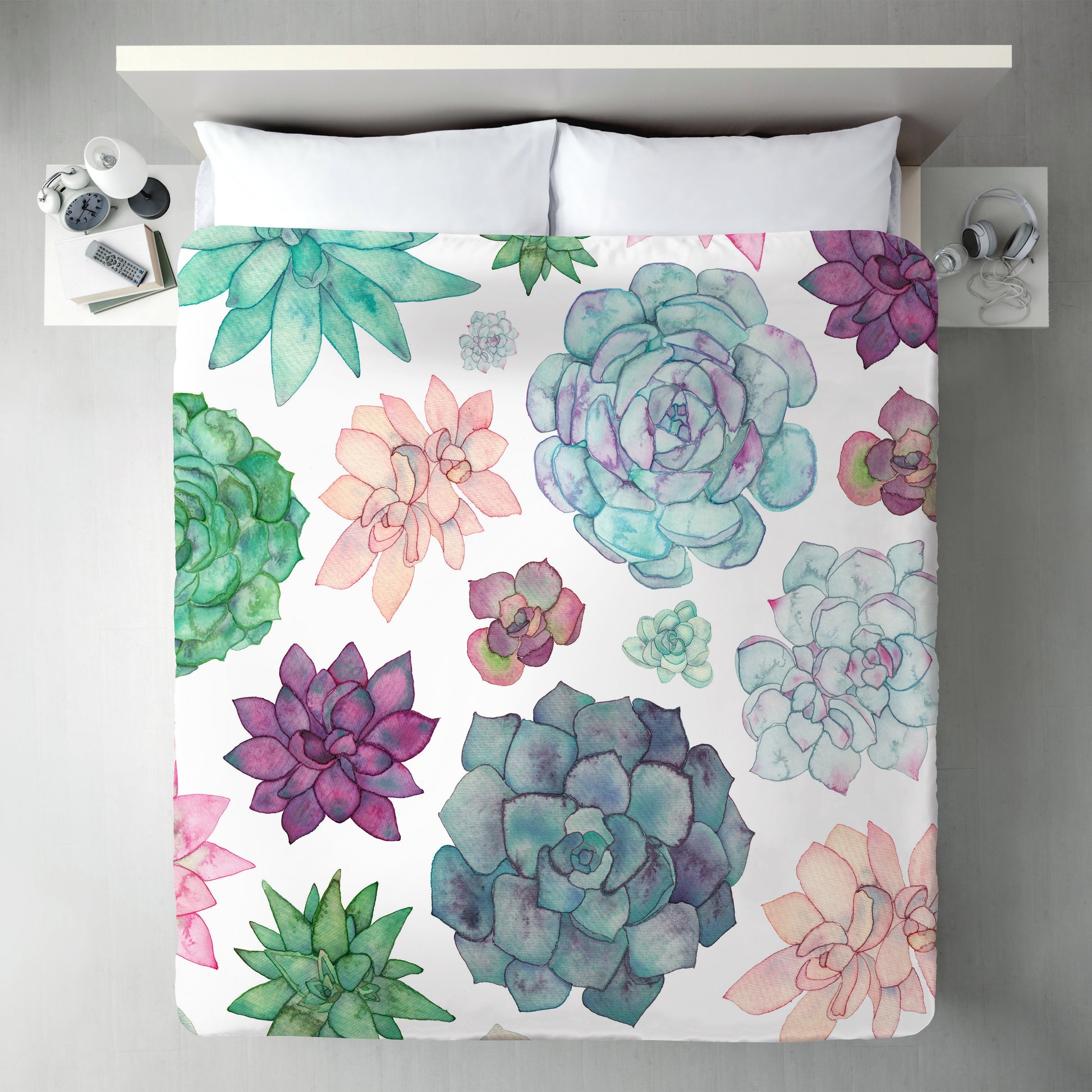 Succulent Garden by Elena O'Neill Duvet Cover - Americanflat