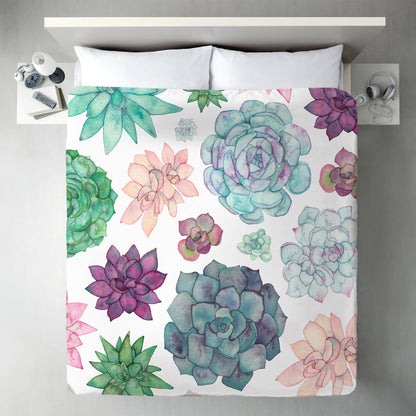 Succulent Garden by Elena O'Neill Duvet Cover - Americanflat