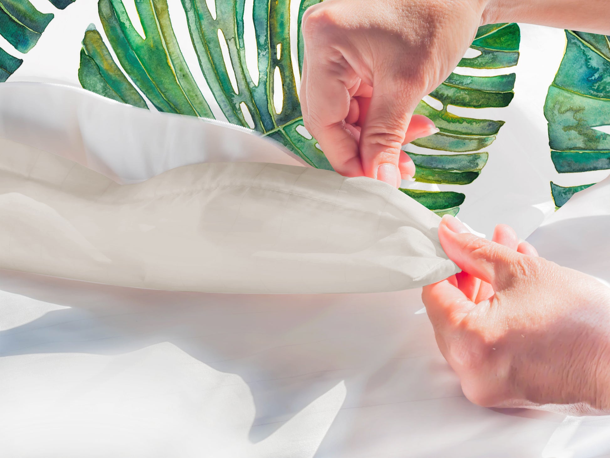 Tropical Leaves by Elena O'Neill Duvet Cover - Americanflat