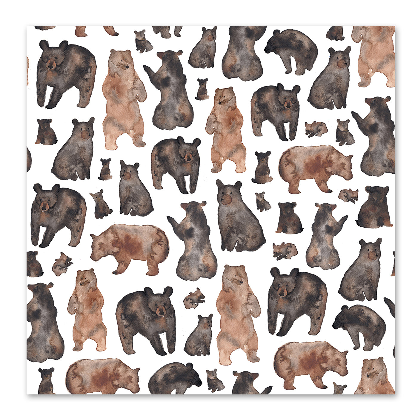 Watercolor Bears by Elena O'Neill Art Print - Art Print - Americanflat
