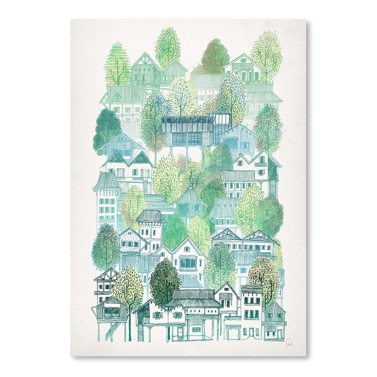 Cambodian Village by David Fleck Art Print - Art Print - Americanflat