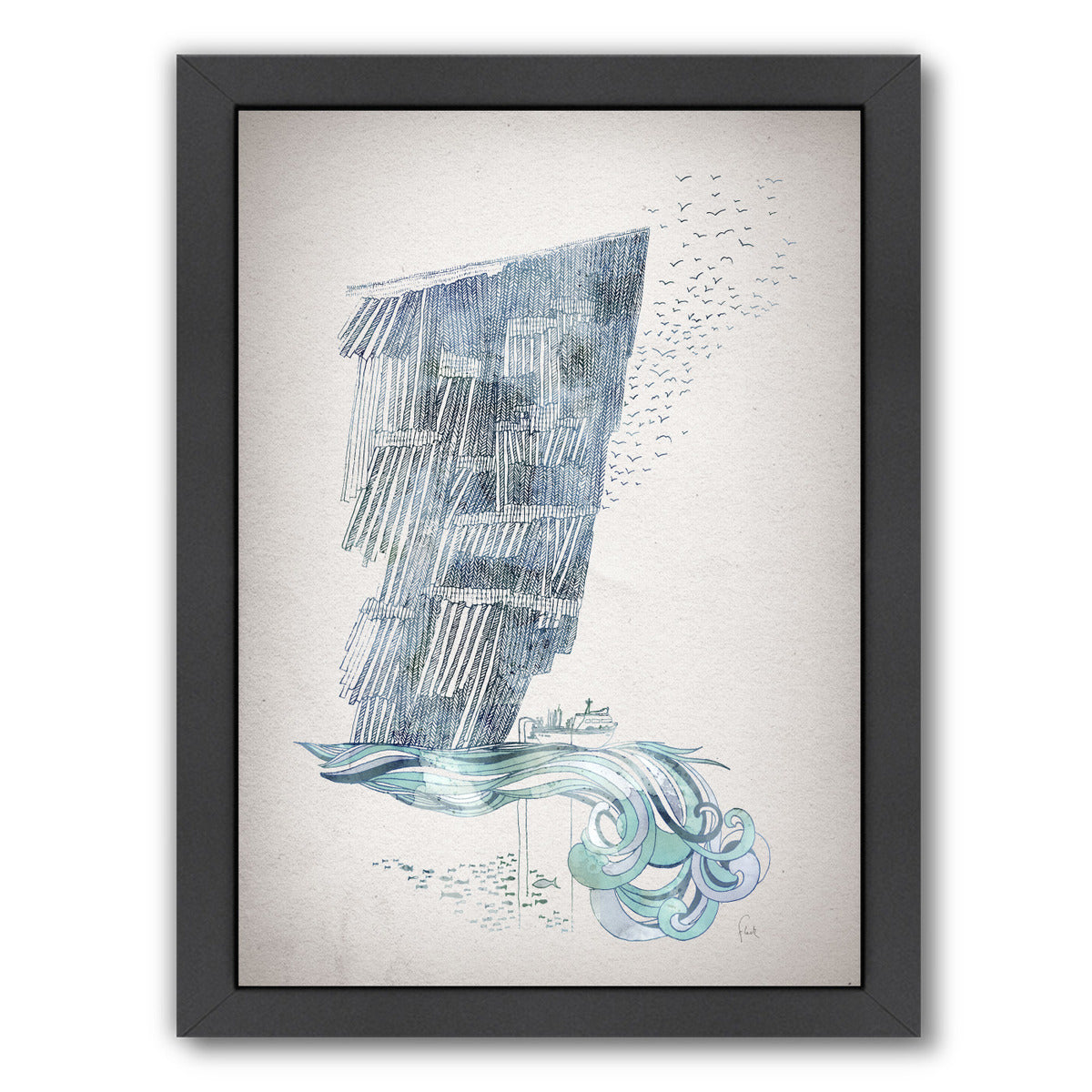 Cliffs by David Fleck Framed Print - Americanflat