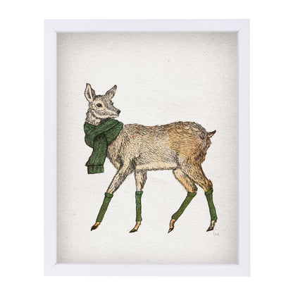 Deer by David Fleck Framed Print - Americanflat