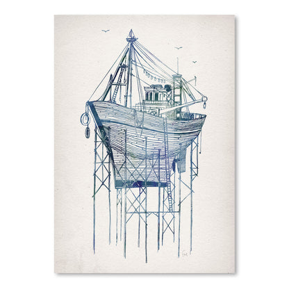 Dry Dock 1 by David Fleck Art Print - Art Print - Americanflat