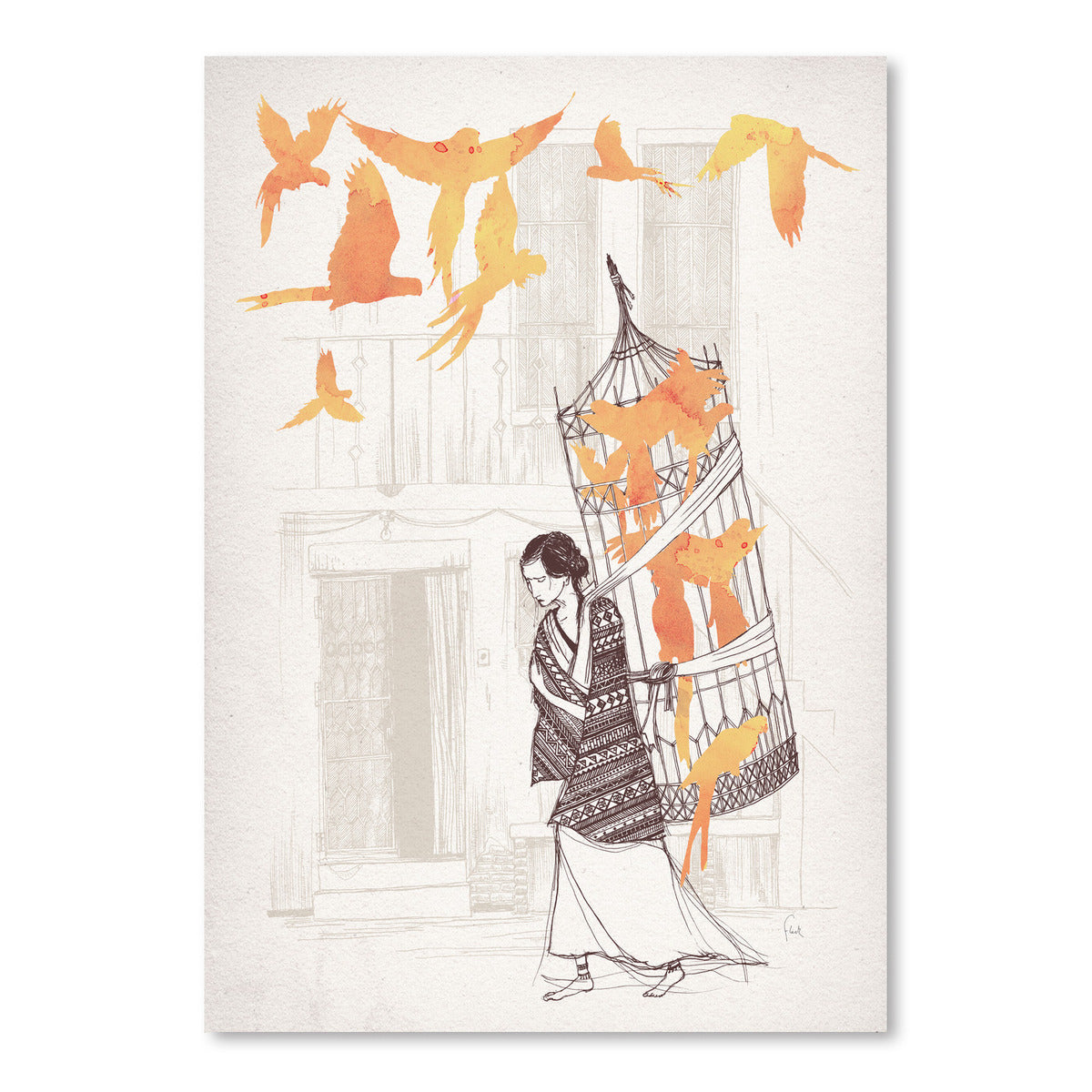 Frida by David Fleck Art Print - Art Print - Americanflat
