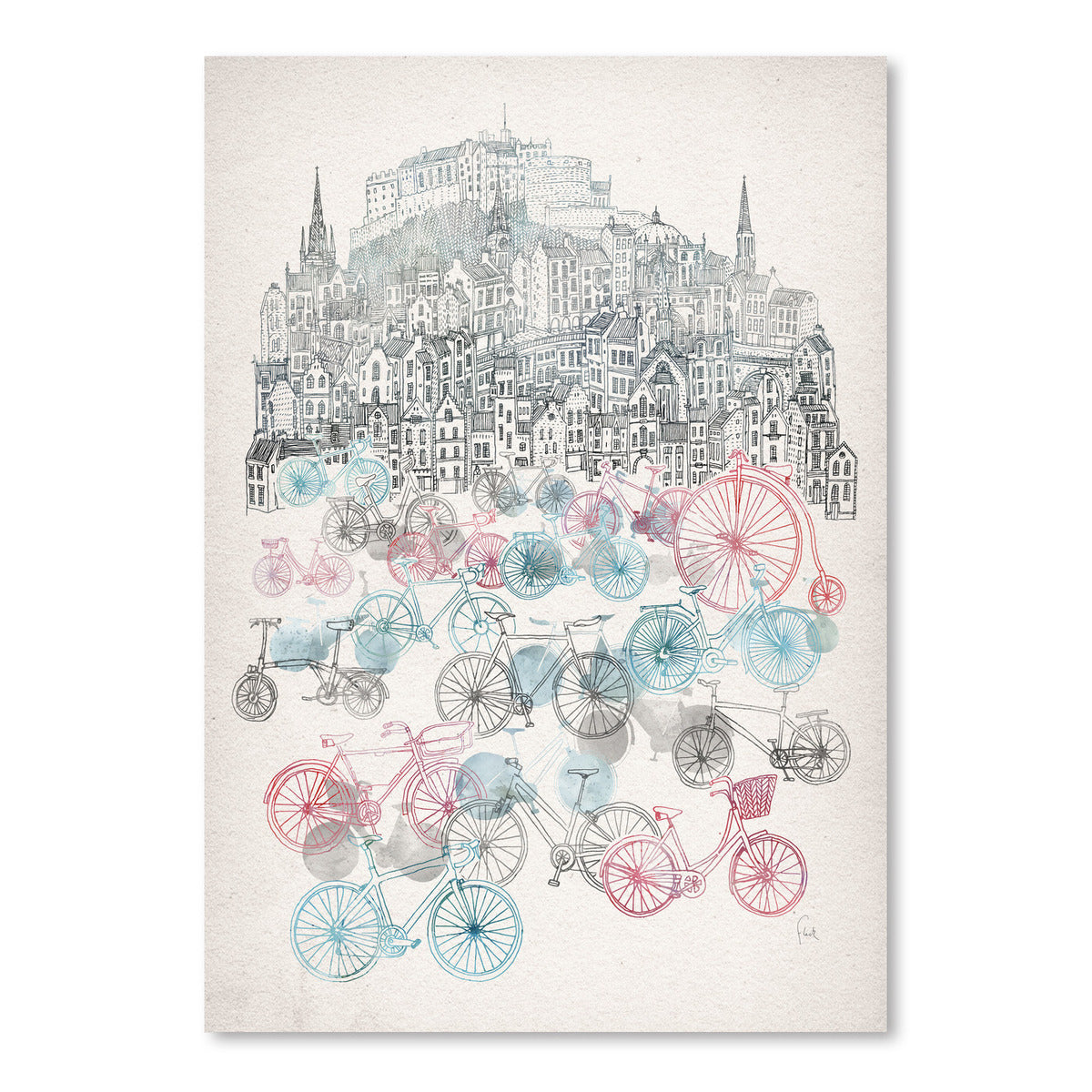 Old Town Bikes by David Fleck Art Print - Art Print - Americanflat