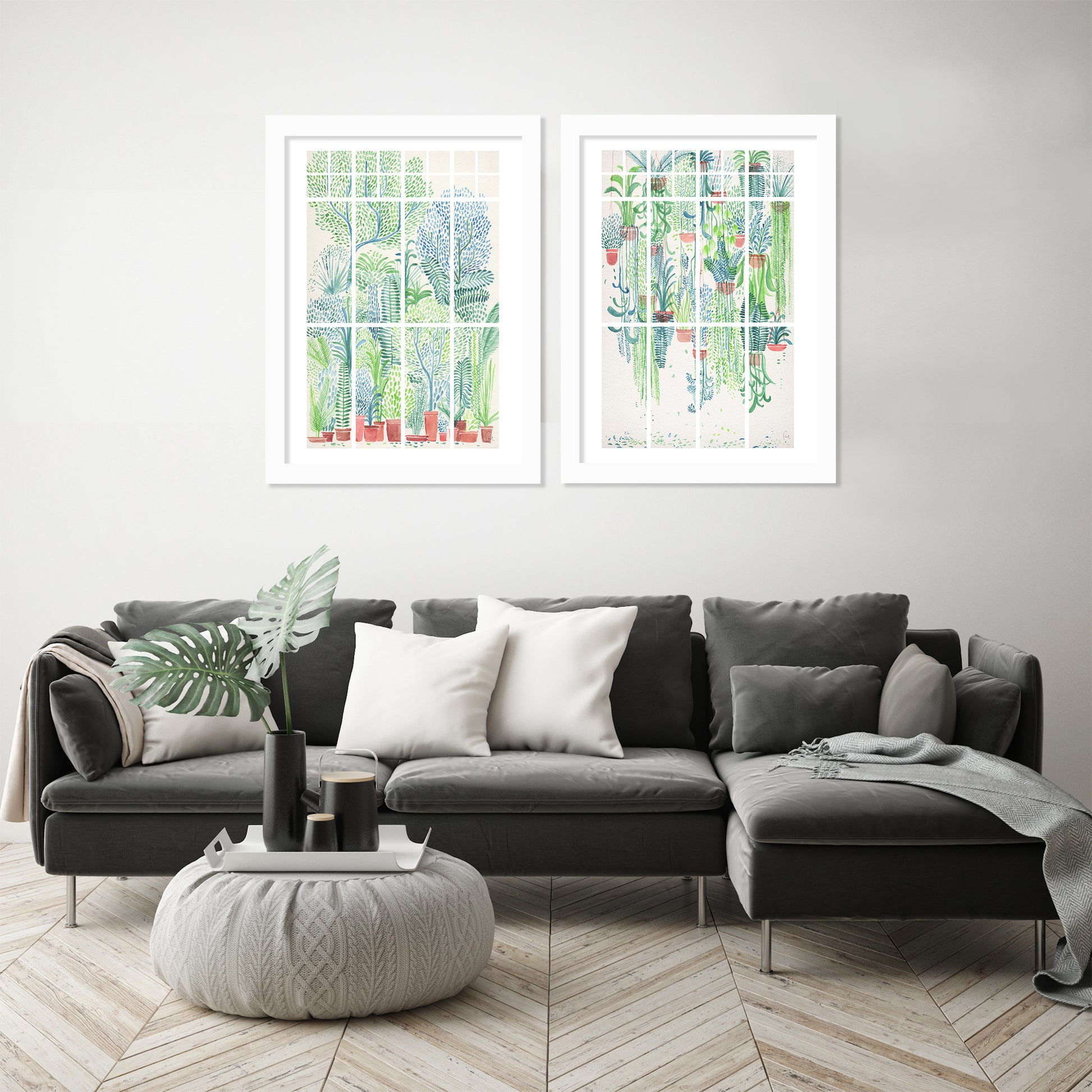 Winter In Glasshouses by David Fleck - 2 Piece Framed Print Set - Americanflat