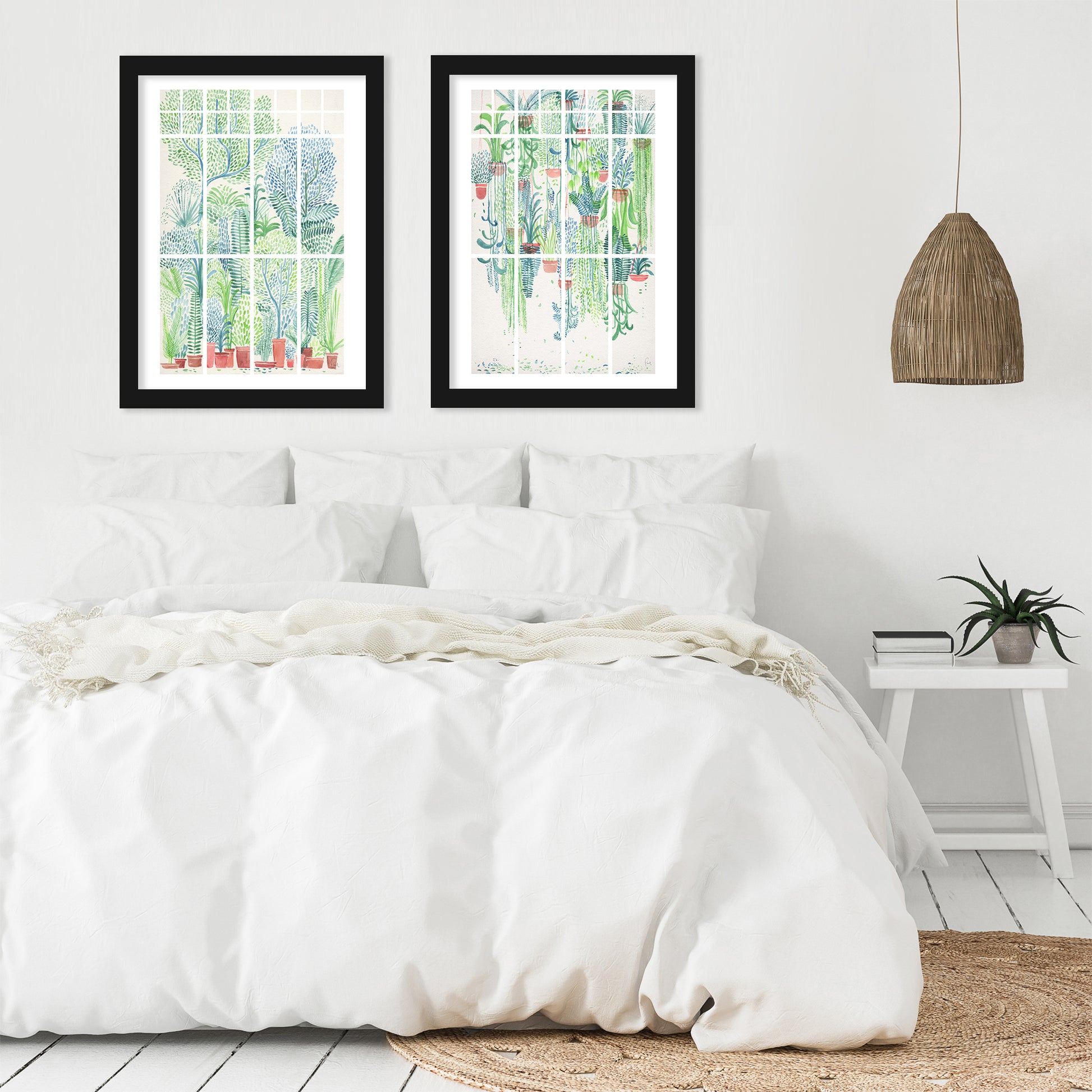 Winter In Glasshouses by David Fleck - 2 Piece Framed Print Set - Americanflat