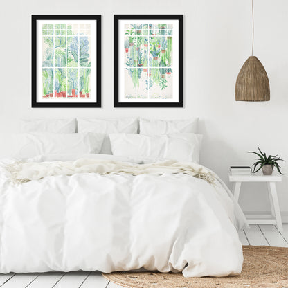 Winter In Glasshouses by David Fleck - 2 Piece Framed Print Set - Americanflat