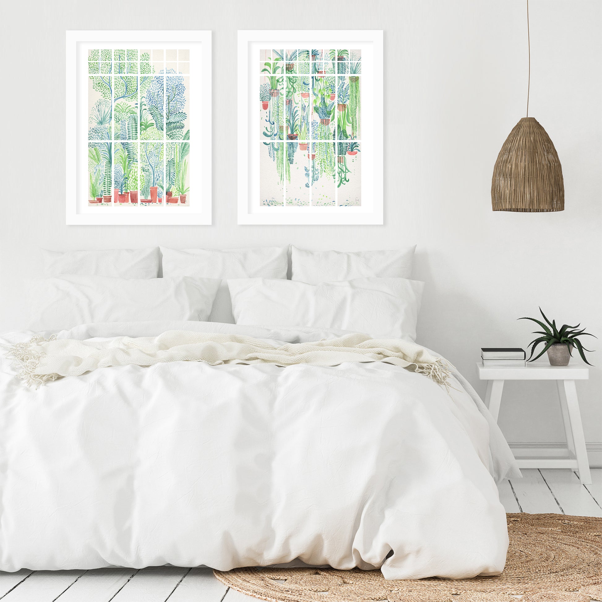 Winter In Glasshouses by David Fleck - 2 Piece Framed Print Set - Americanflat