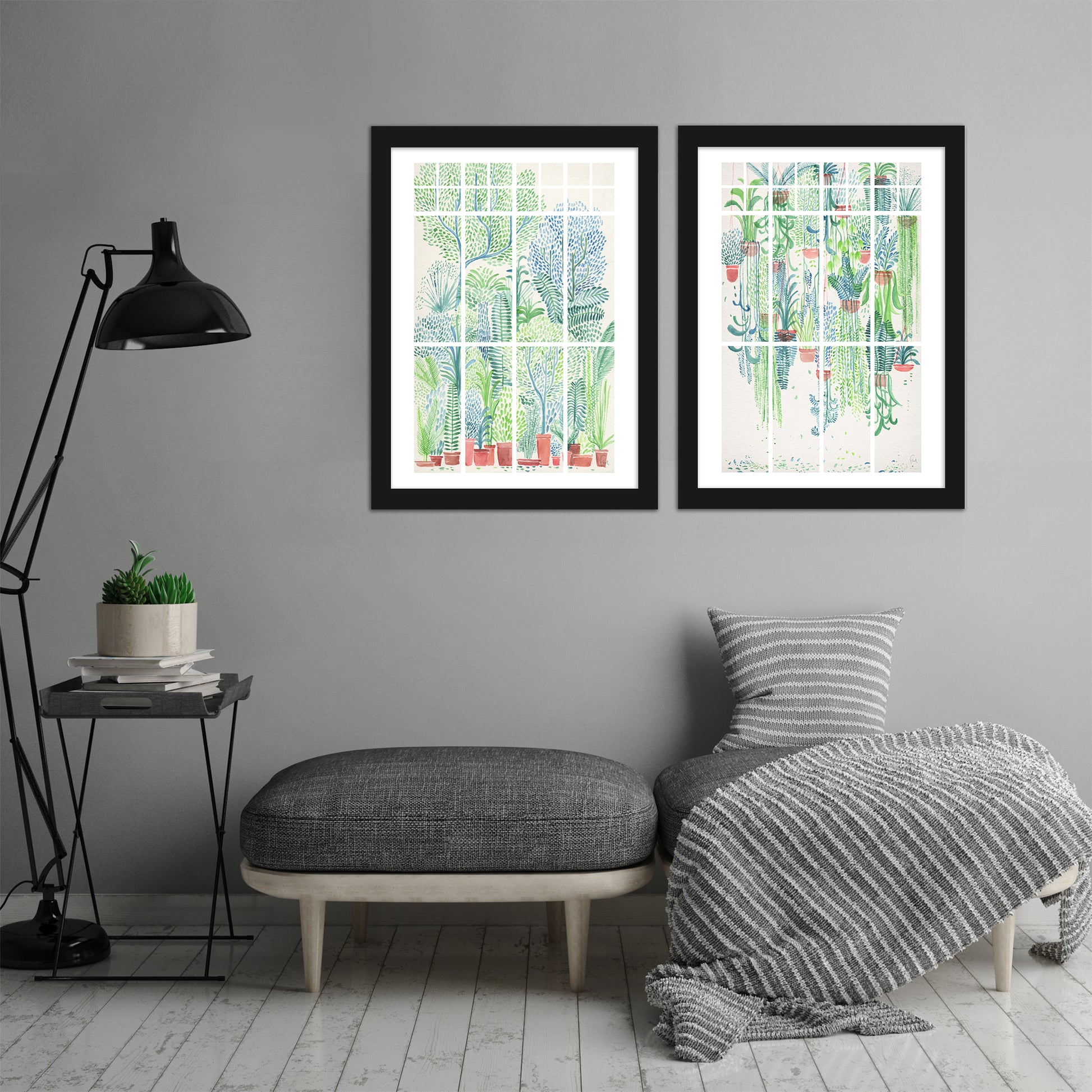 Winter In Glasshouses by David Fleck - 2 Piece Framed Print Set - Americanflat