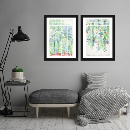Winter In Glasshouses by David Fleck - 2 Piece Framed Print Set - Americanflat
