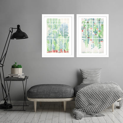 Winter In Glasshouses by David Fleck - 2 Piece Framed Print Set - Americanflat