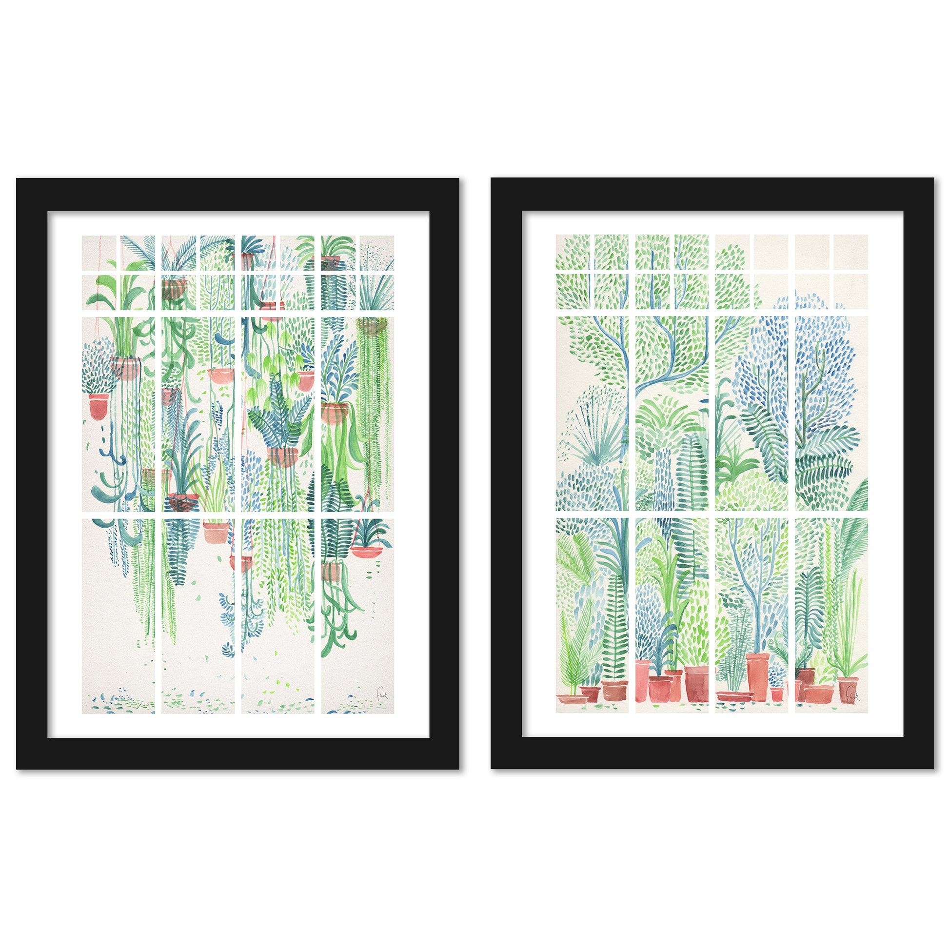 Winter In Glasshouses by David Fleck - 2 Piece Framed Print Set - Americanflat