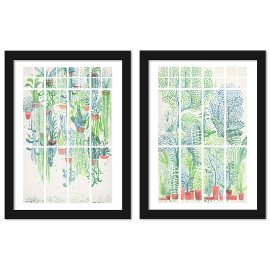 Winter In Glasshouses by David Fleck - 2 Piece Framed Print Set - Americanflat