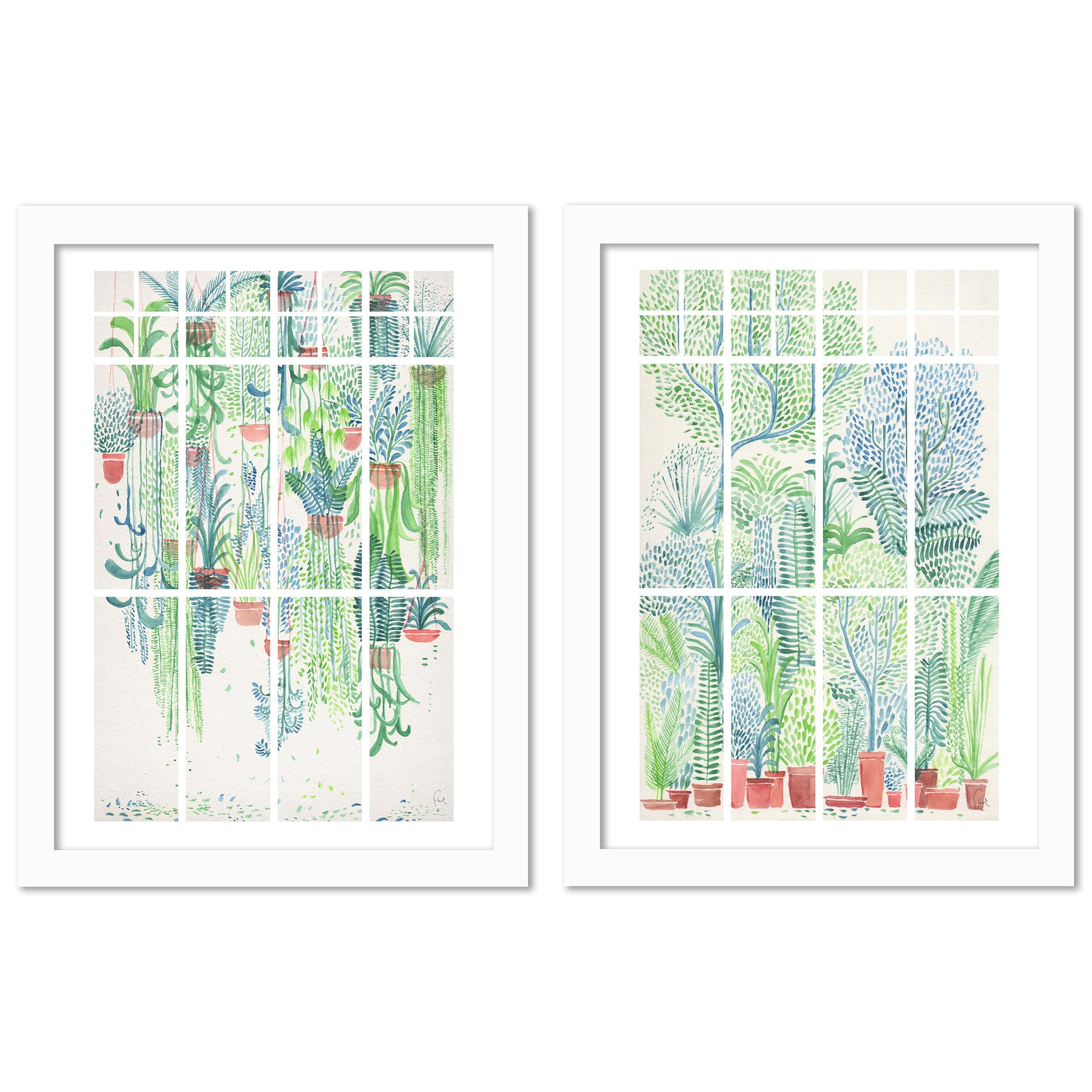 Winter In Glasshouses by David Fleck - 2 Piece Framed Print Set - Americanflat
