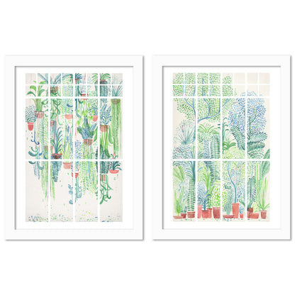 Winter In Glasshouses by David Fleck - 2 Piece Framed Print Set - Americanflat