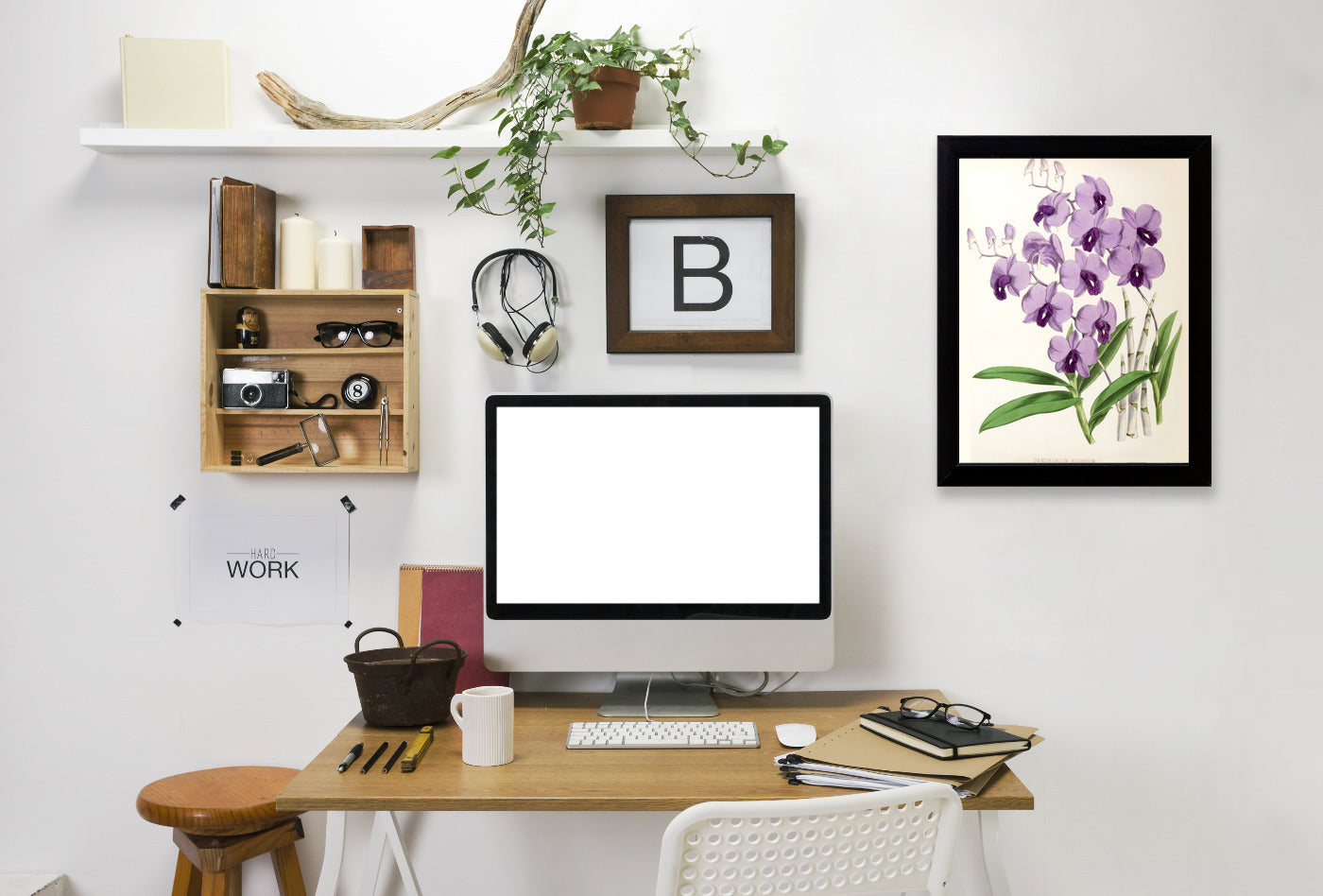 Fitch Orchid Dendrobium Bigibbum by New York Botanical Garden Framed Print - Americanflat