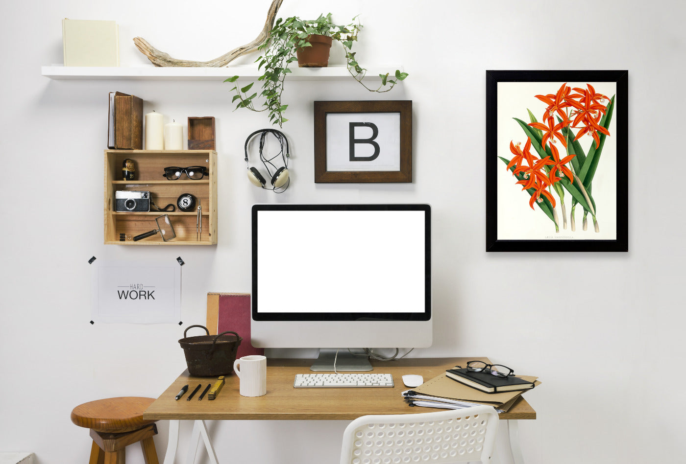 Fitch Orchid Laelia Harpophylla by New York Botanical Garden Framed Print - Americanflat