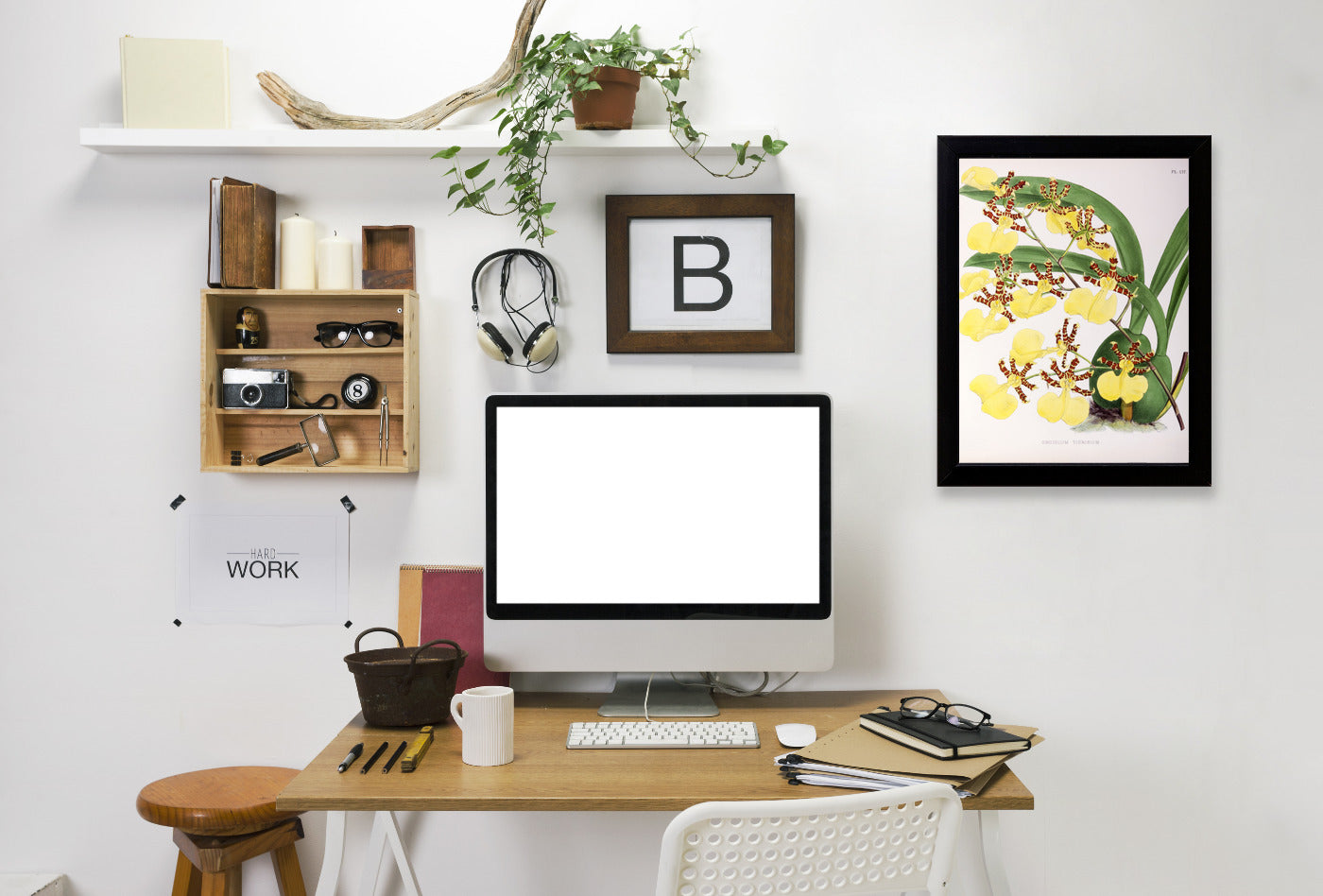 Fitch Orchid Oncidium Tigrinum by New York Botanical Garden Framed Print - Americanflat