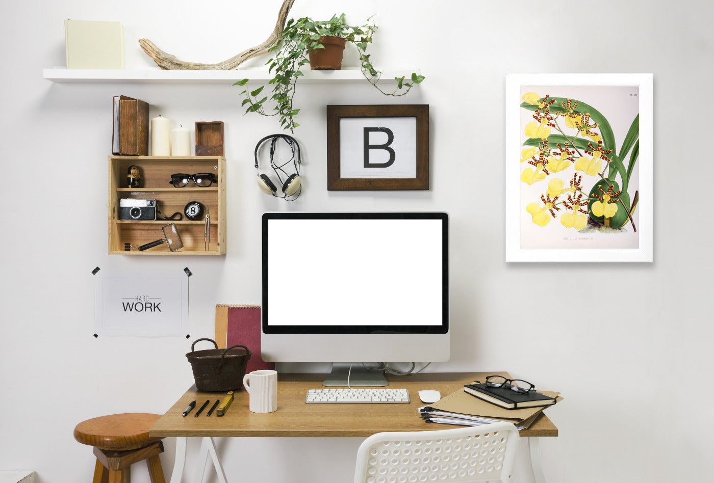 Fitch Orchid Oncidium Tigrinum by New York Botanical Garden Framed Print - Americanflat