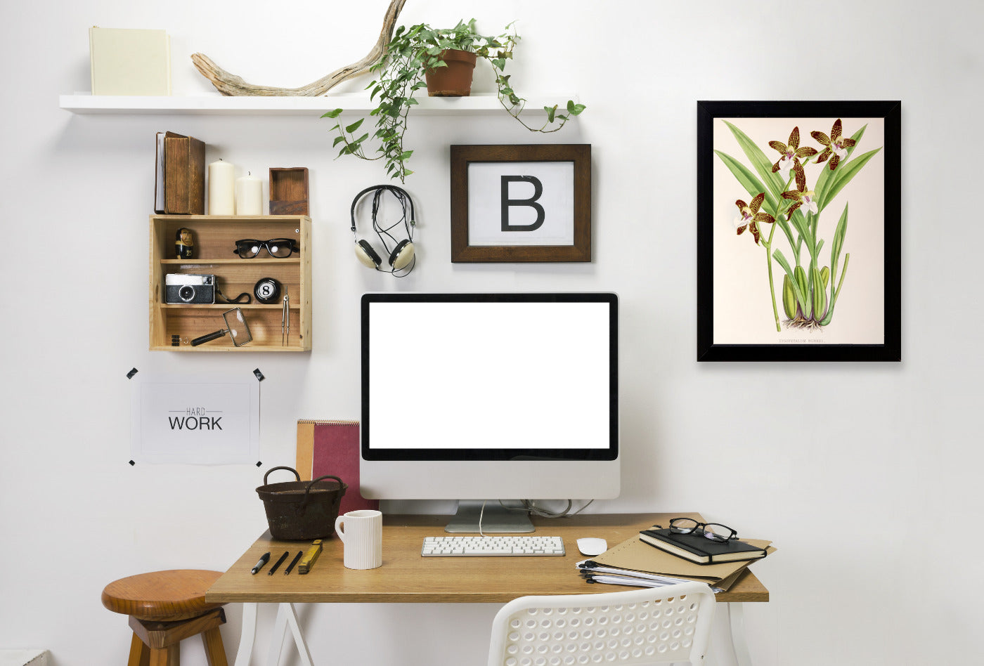 Fitch Orchid Zygopetalum Burkei by New York Botanical Garden Framed Print - Americanflat