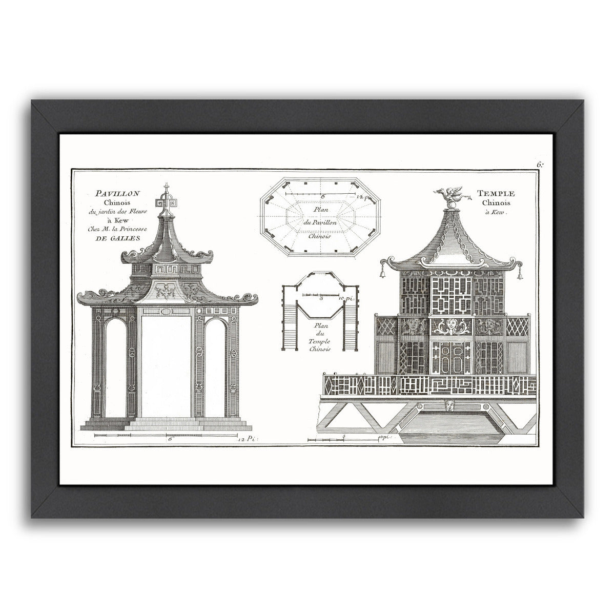 Plan Pavillionchinois by New York Botanical Garden Framed Print - Americanflat
