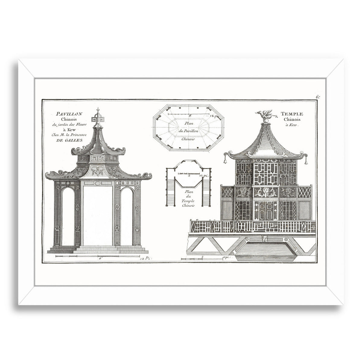 Plan Pavillionchinois by New York Botanical Garden Framed Print - Americanflat