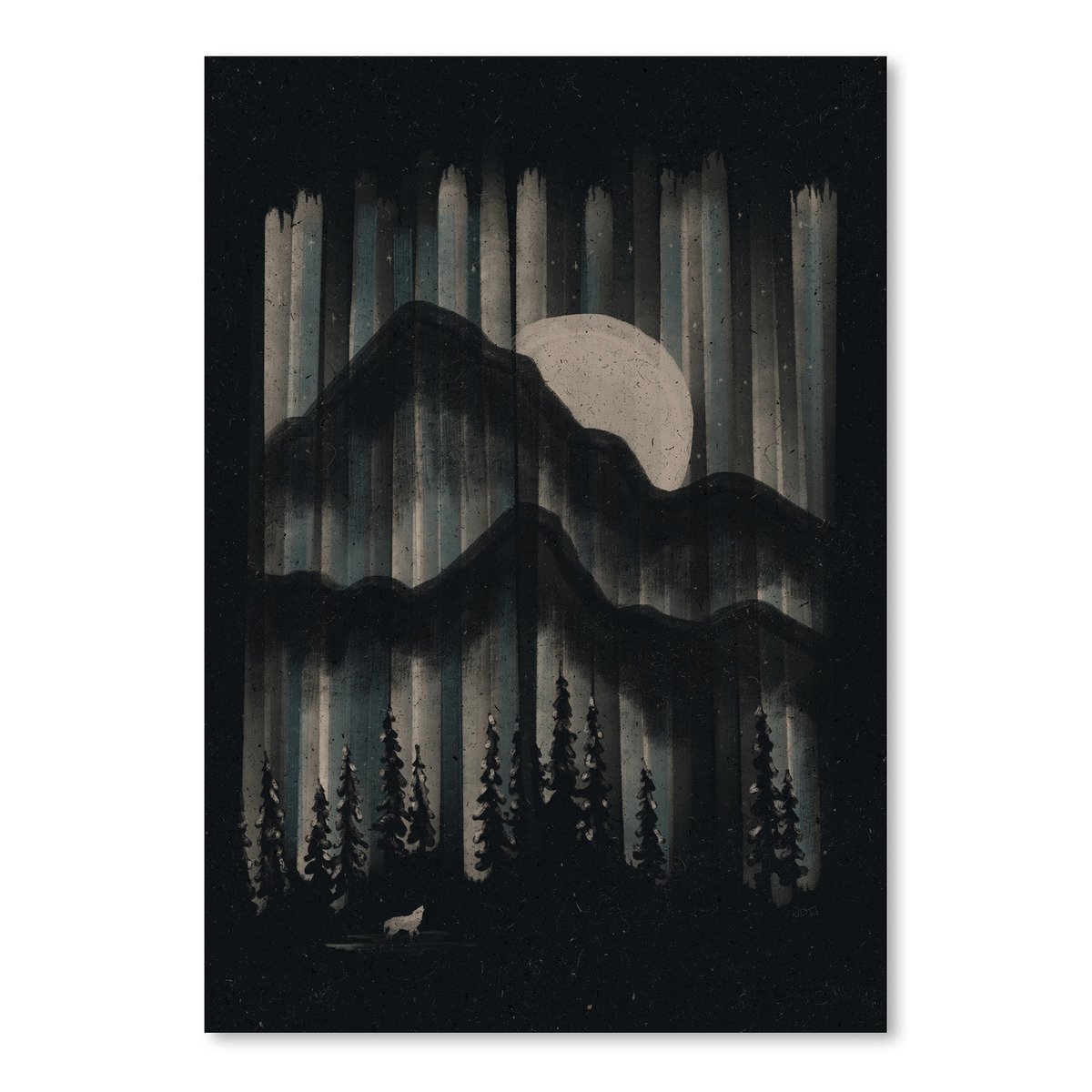 A Wolf In The Night by NDTank Art Print - Art Print - Americanflat