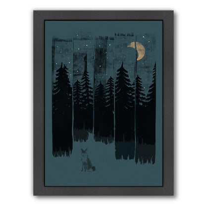 Fox In The Wild Night Rectangle3 by NDTank Framed Print - Americanflat