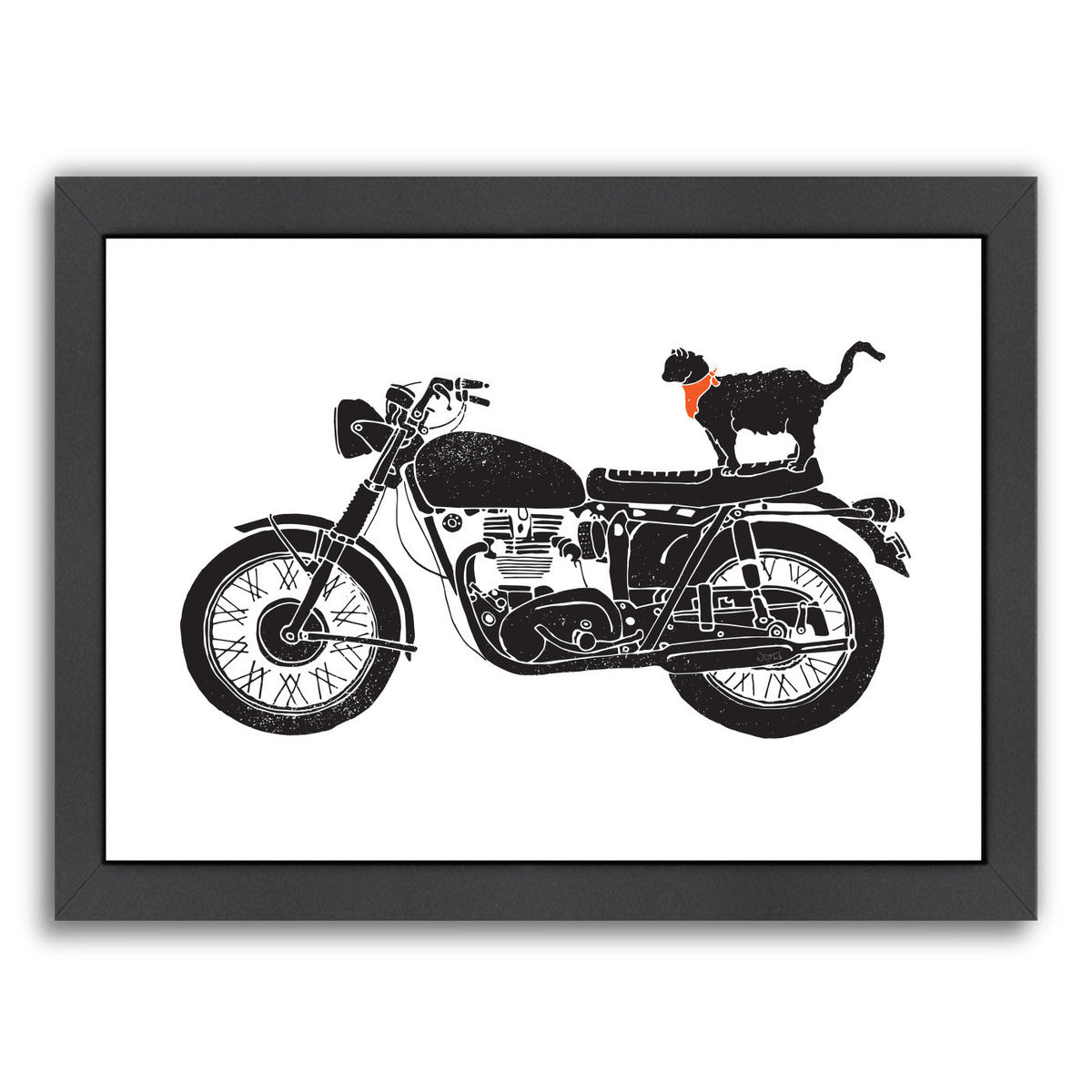 Purrfect Road Trip by NDTank Framed Print - Americanflat