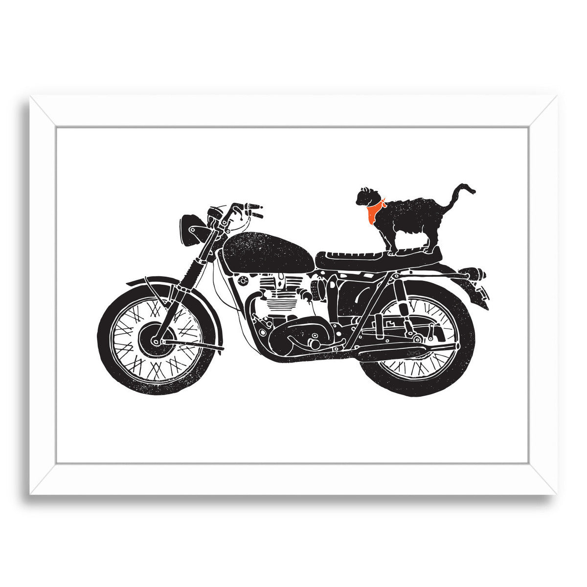 Purrfect Road Trip by NDTank Framed Print - Americanflat