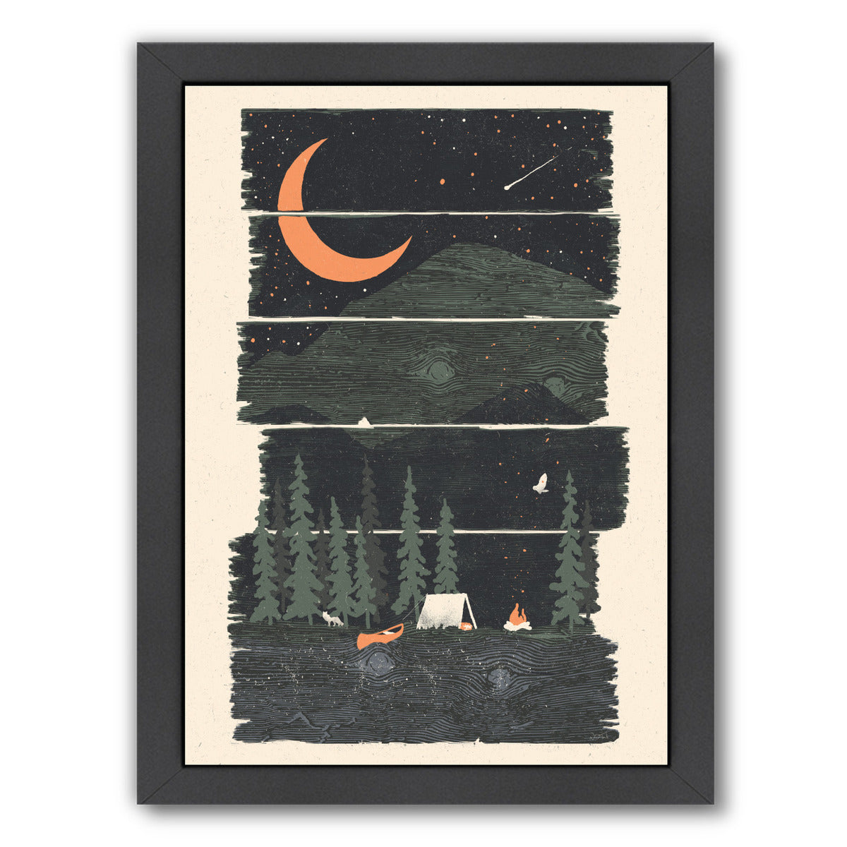 Wish I Was Camping by NDTank Framed Print - Americanflat