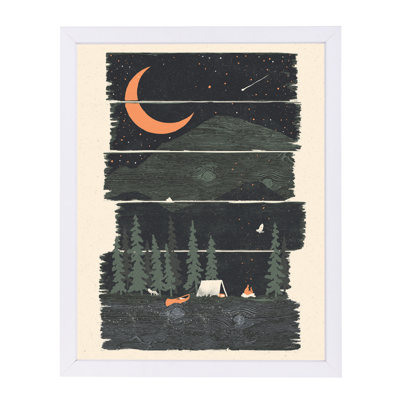 Wish I Was Camping by NDTank Framed Print - Americanflat