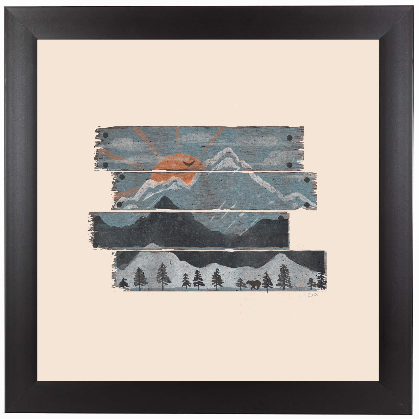 Into The Grey Morning by NDTank Framed Print - Americanflat