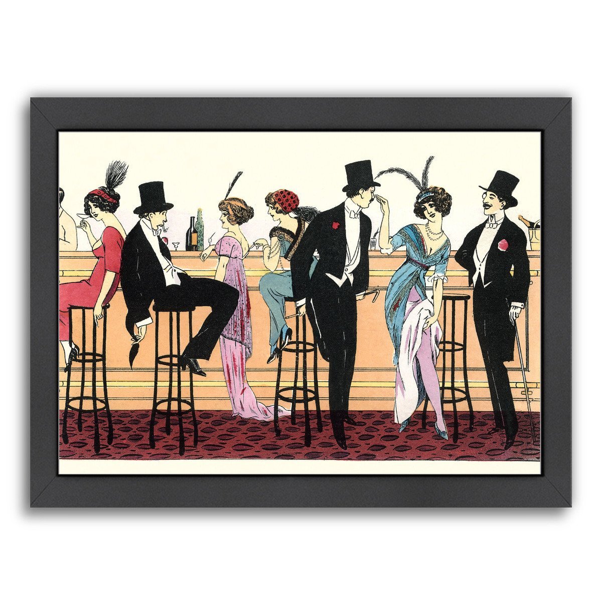 Bar In Brothel 1890 by Found Image Press Framed Print - Americanflat