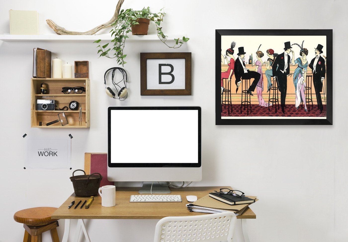 Bar In Brothel 1890 by Found Image Press Framed Print - Americanflat