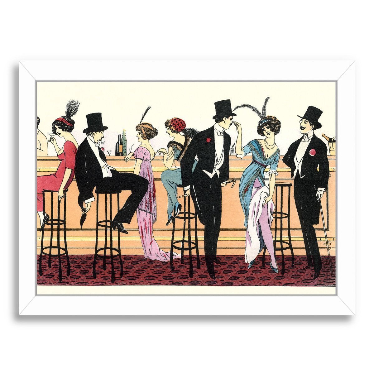 Bar In Brothel 1890 by Found Image Press Framed Print - Americanflat